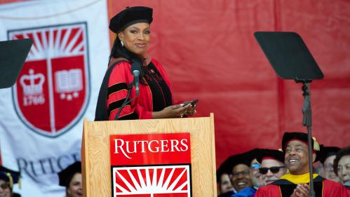 Sheryl Lee Ralph on stage at commencement 