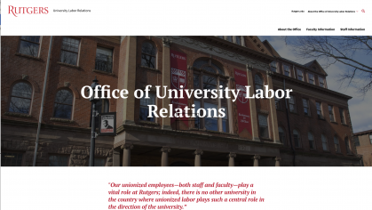 University Labor Relations website