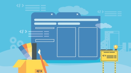 webpage building graphic