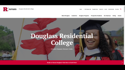 Rutgers Douglass Residential College website screenshot