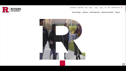 Screenshot of rutgers new brunswick website