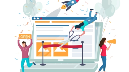 website launch graphic