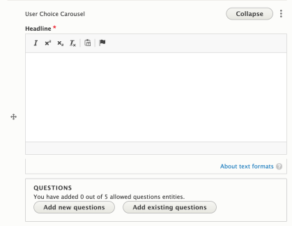 User Choice Carousel - Component 