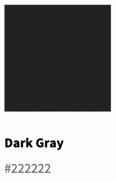 Dark Grey 222222